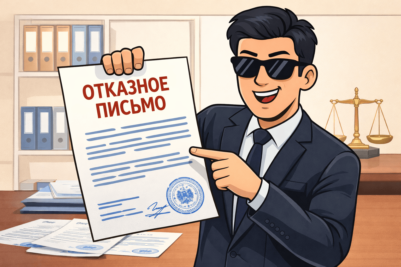 Отказное письмо на продукцию